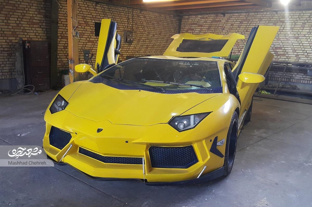 محمدرضاریحانی، سازنده یک «لامبورگینی‌اِوانتادور» زرد رنگ است