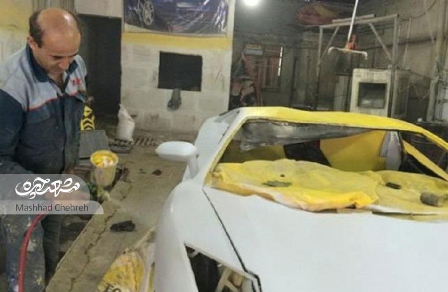 محمدرضاریحانی، سازنده یک «لامبورگینی‌اِوانتادور» زرد رنگ است