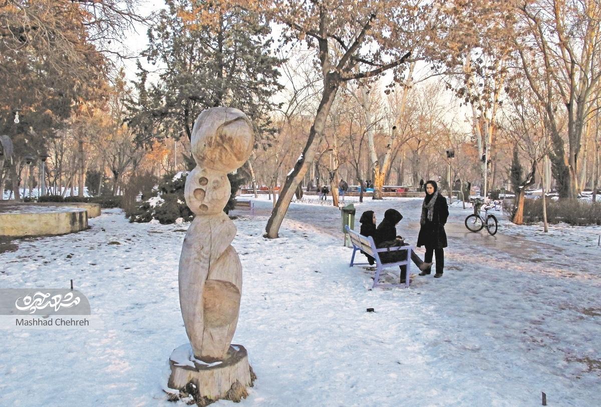 مسعود نیکدل یا تراشیدن پیکره درختان خشک، اثر هنری خلق میکند مسعود نیکدل یا تراشیدن پیکره درختان خشک، اثر هنری خلق میکند