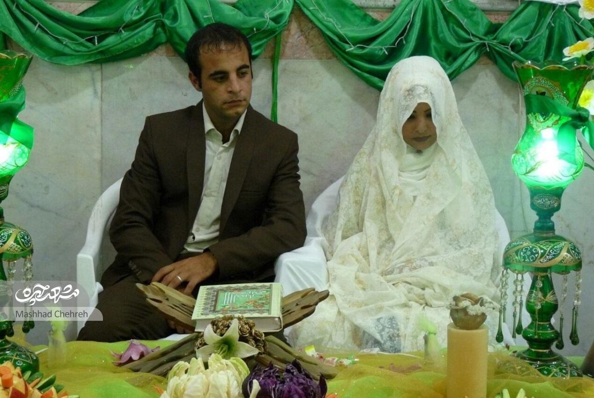 نوید و فاطمه در نجف عقد کردند و در مسجد عروسی