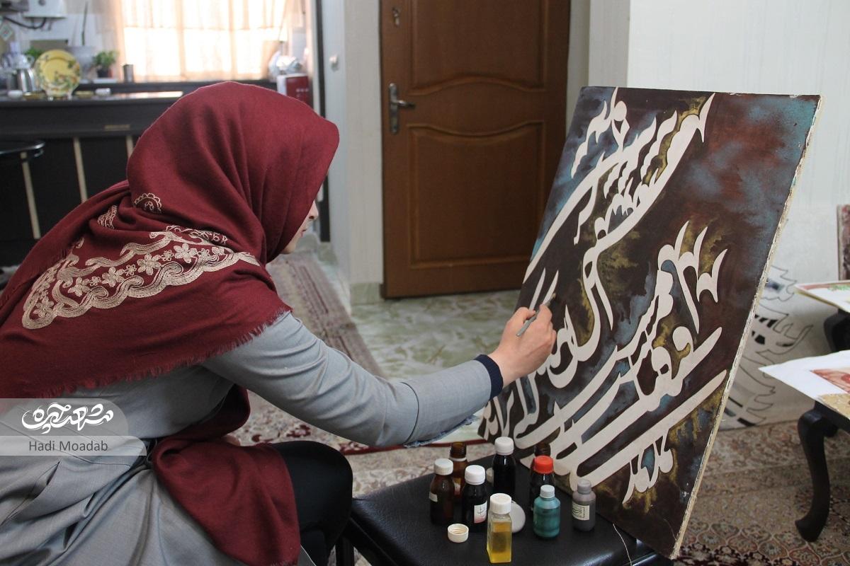 تلفیق خط و نقاشی در آثار هنری میترا ابراهیم زاده تلفیق خط و نقاشی در آثار هنری میترا ابراهیم زاده