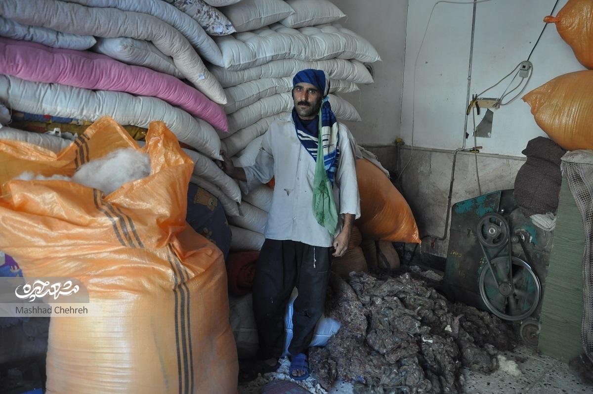 لحاف دوزی حرفه خانوادگی جواد ممدی است