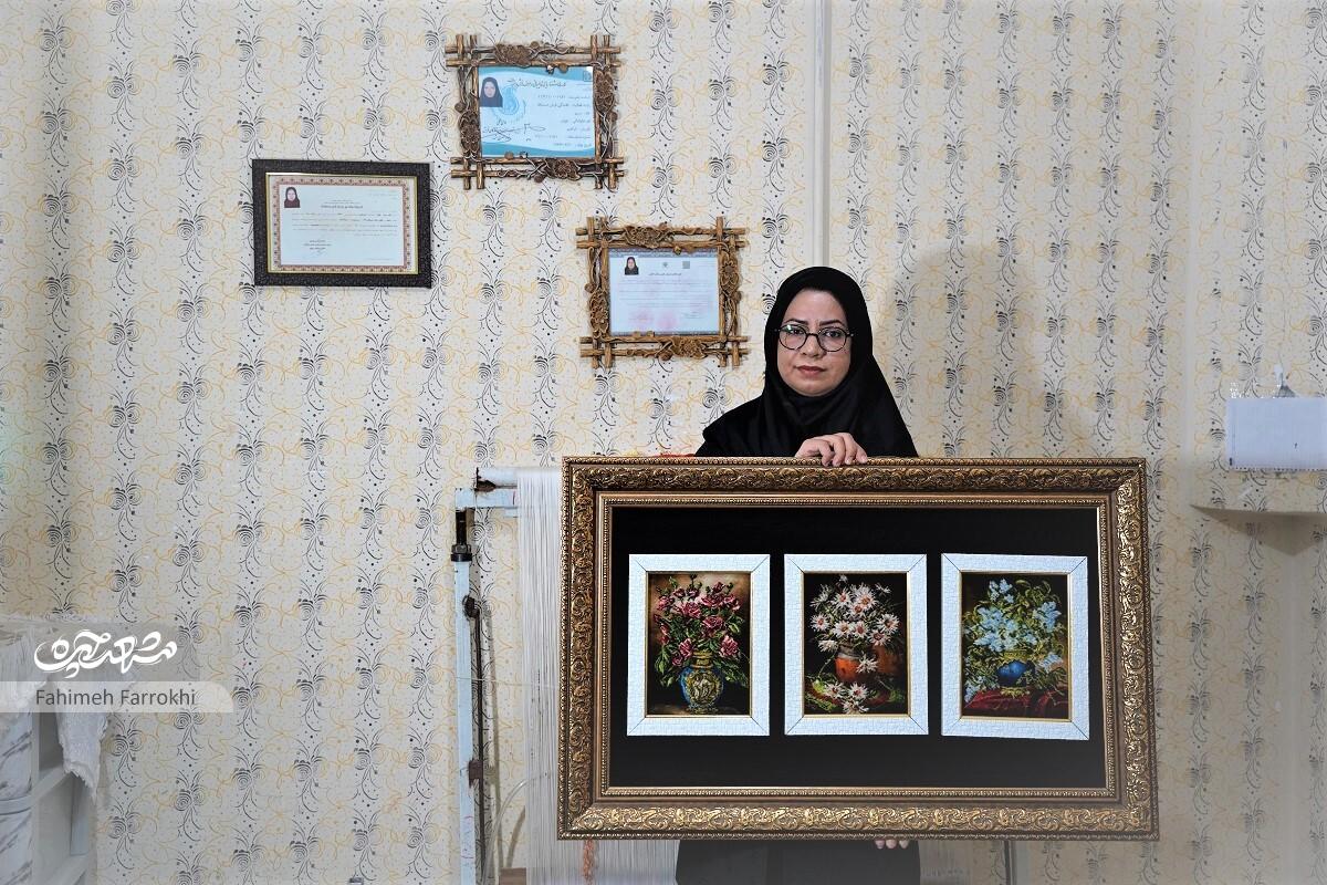 هم‌نشینی رنگ‌ها در کارگاه کوچک مریم بلوایه