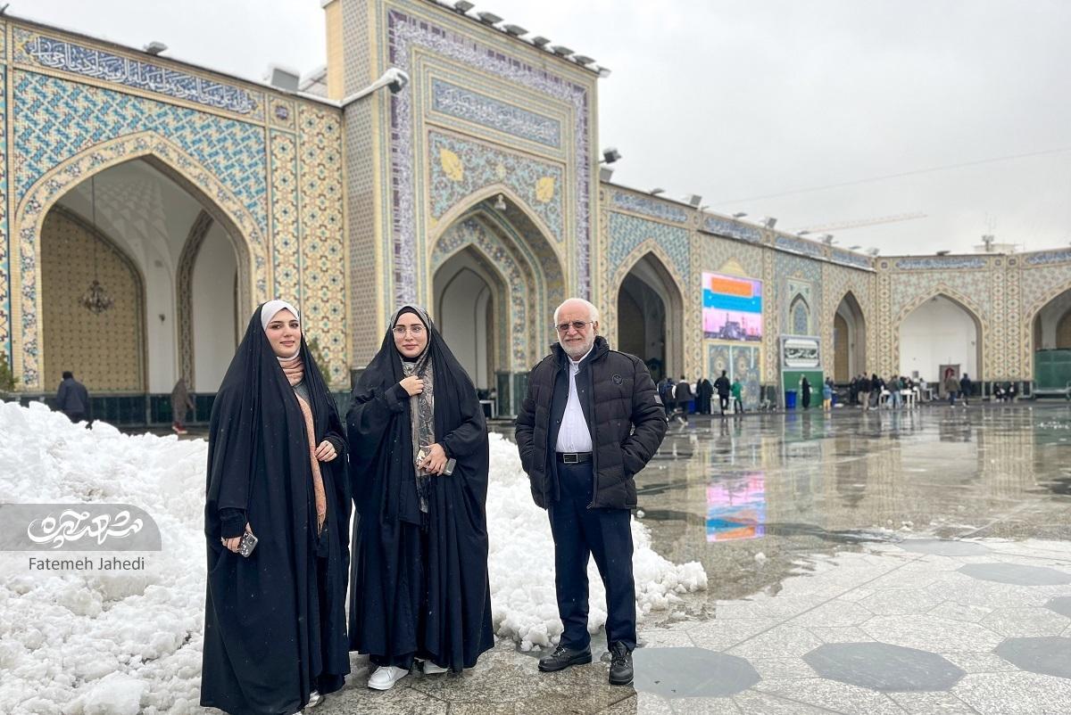 ردپای زیارت حرم امام‌رضا(ع) در روزهای برفی