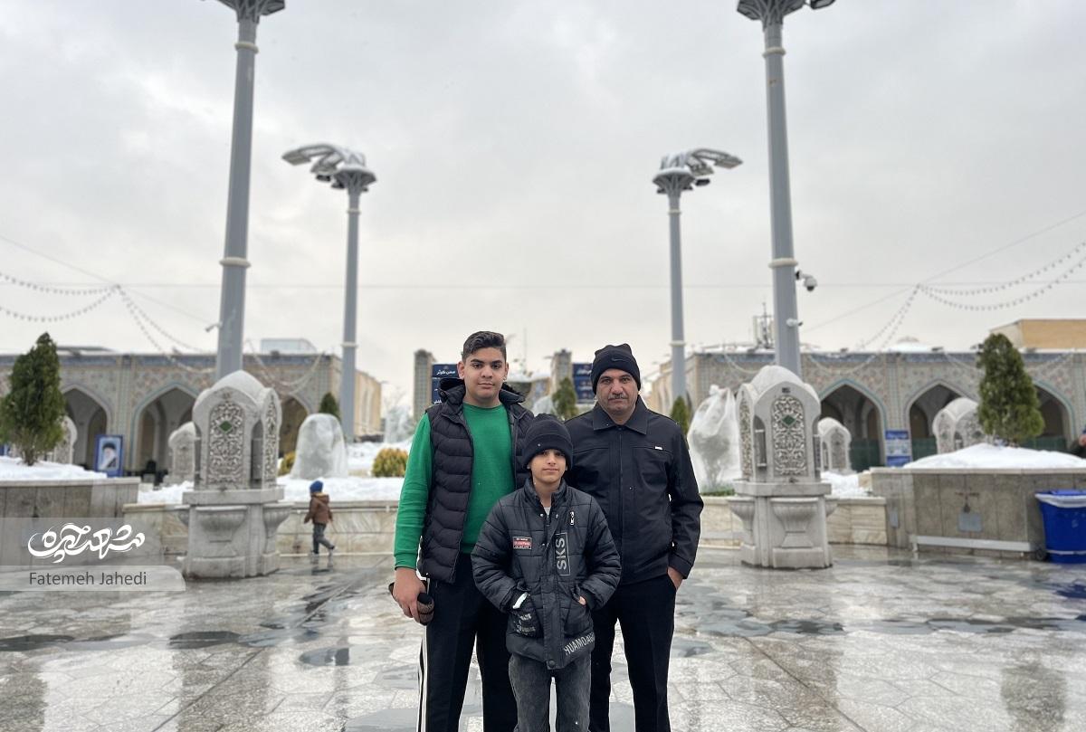 ردپای زیارت حرم امام‌رضا(ع) در روزهای برفی