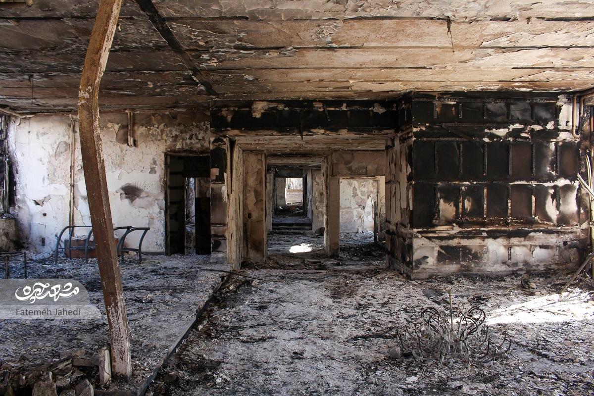 آتش گرفتن خانه بزرگ در بولوار وکیل‌آباد در حوادث تروریستی اخیر