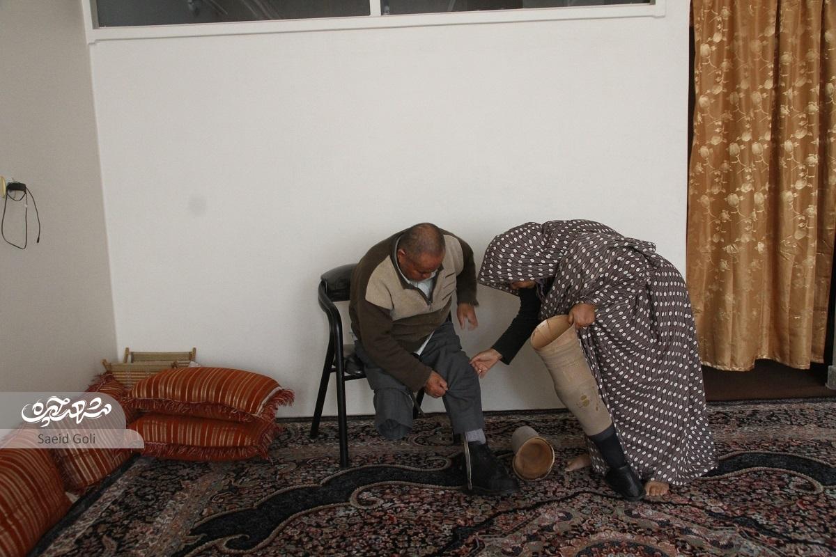 جانبازی که با کت شلوار راهی جبهه شد جانبازی که با کت شلوار راهی جبهه شد