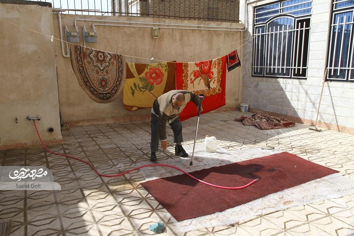 جانبازی که با کت شلوار راهی جبهه شد جانبازی که با کت شلوار راهی جبهه شد