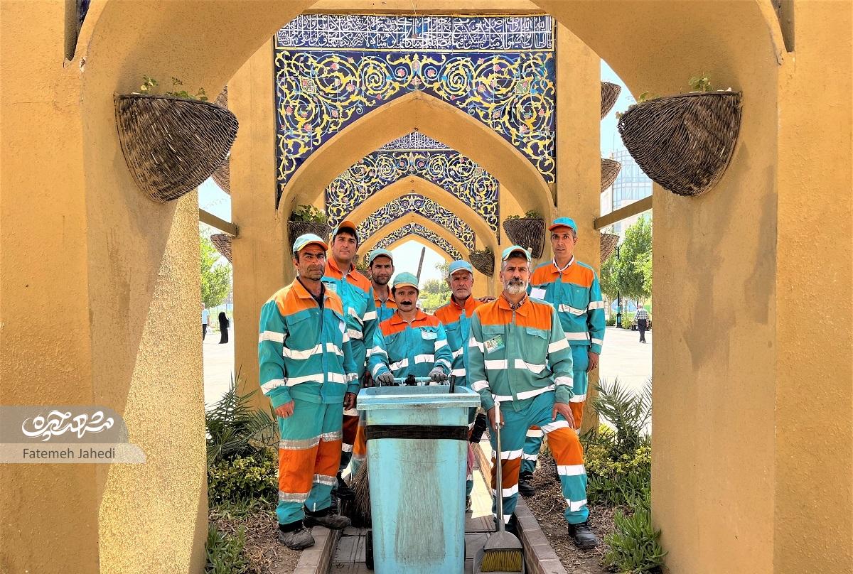 پشت صحنه پاکیزگی خیابان‌های منطقه ثامن