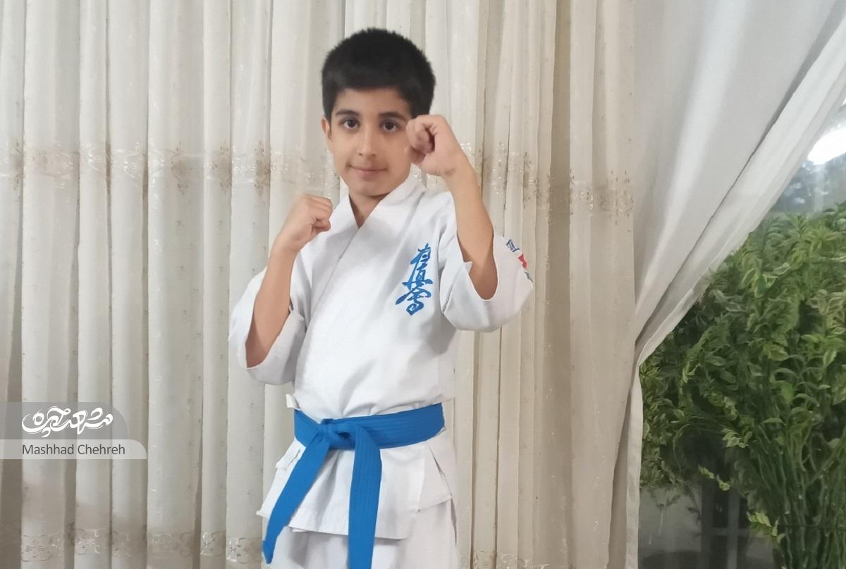 مهدی بهاری باکمربند آبی مدال طلای استانی کاراته گرفت