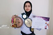 زینب و ۲۰ مدال قهرمانی قهرمانی کاراته