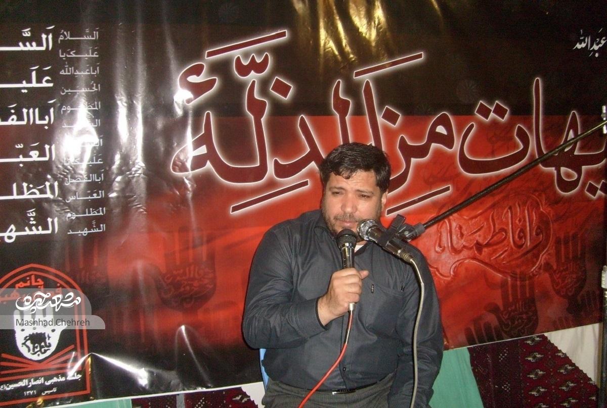 محمد باقریان مداح قدیمی محله فاطمیه است