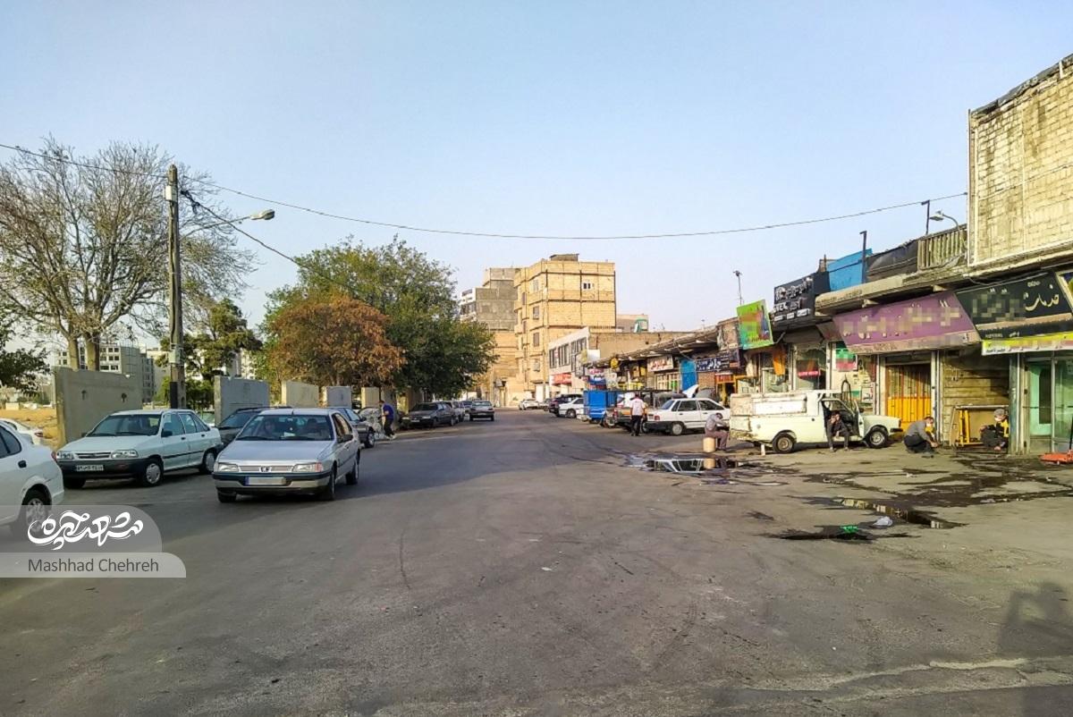 کوچه درمانگاه تامین اجتماعی در محله حسینآباد