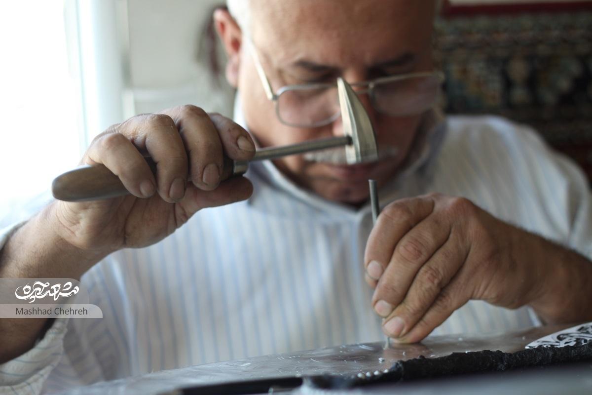 قلم‌زنی؛ میراث خانوادگی سیدجعفر قوامی‌اصفهانی است