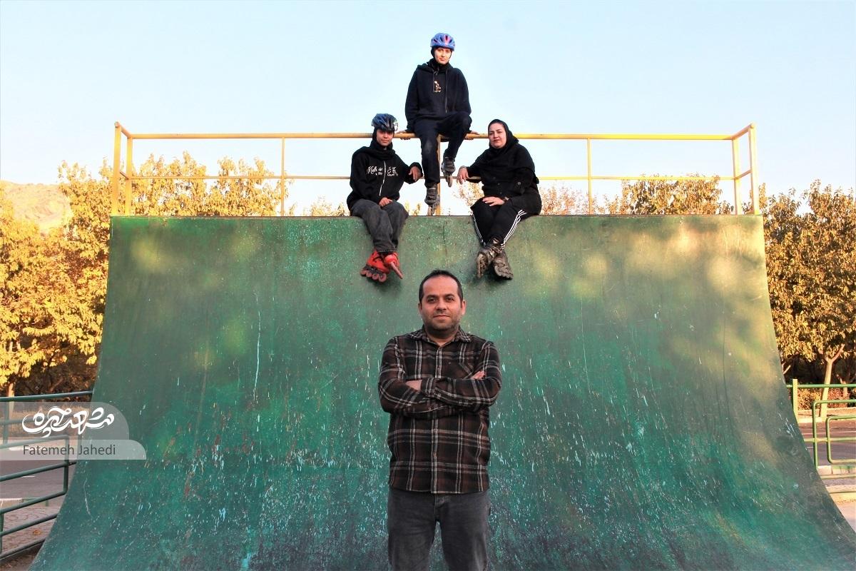 خانواده اسکیت‌باز از زمین‌خوردن هراسی ندارند