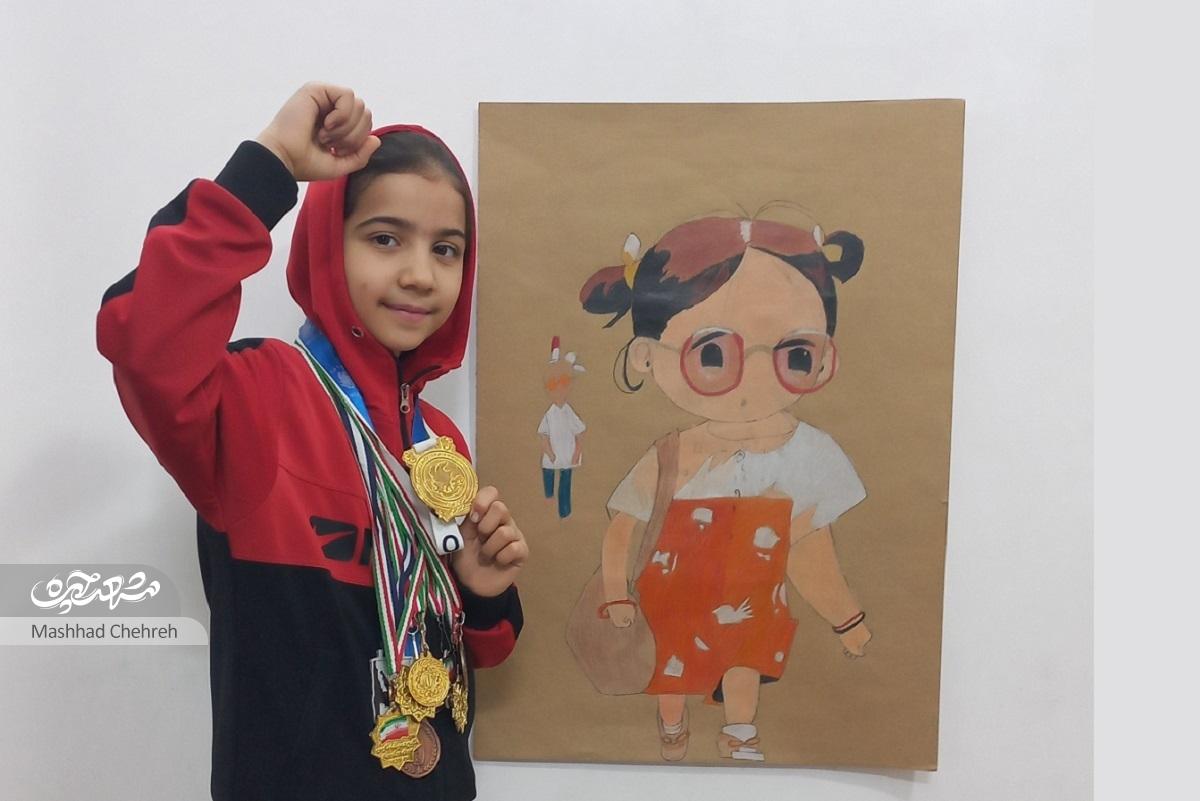 ۱۰ مدال رنگارنگ ثمره تلاش دختر رزمی‌کار