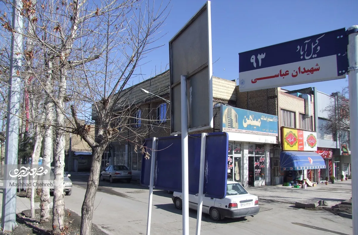 نام شهیدان عباسی زینت بخش کوچه وکیل آباد 93 است