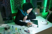 هنرمند محله آزادشهر قلم و رنگ را با معنویت درآمیخته است