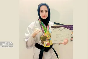 الگوی دختر مشهدی قهرمان کاراته کشور، پدرش است
