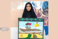 هنرمندی نیلوفر رهباردار‌ روی بوم و تاتامی