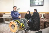 معصومه خانم پرستار همسر جانباز و فرزند معلولش است