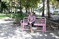 گام‌های بلند محمدحسین صفایی با عصای چوبی