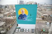 نقاشِ بزرگ&zwnj;ترین نقاشی دیواری&zwnj; ازشهیدسلیمانی در مشهد
