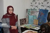 تلفیق خط و نقاشی در آثار هنری میترا ابراهیم&zwnj;زاده